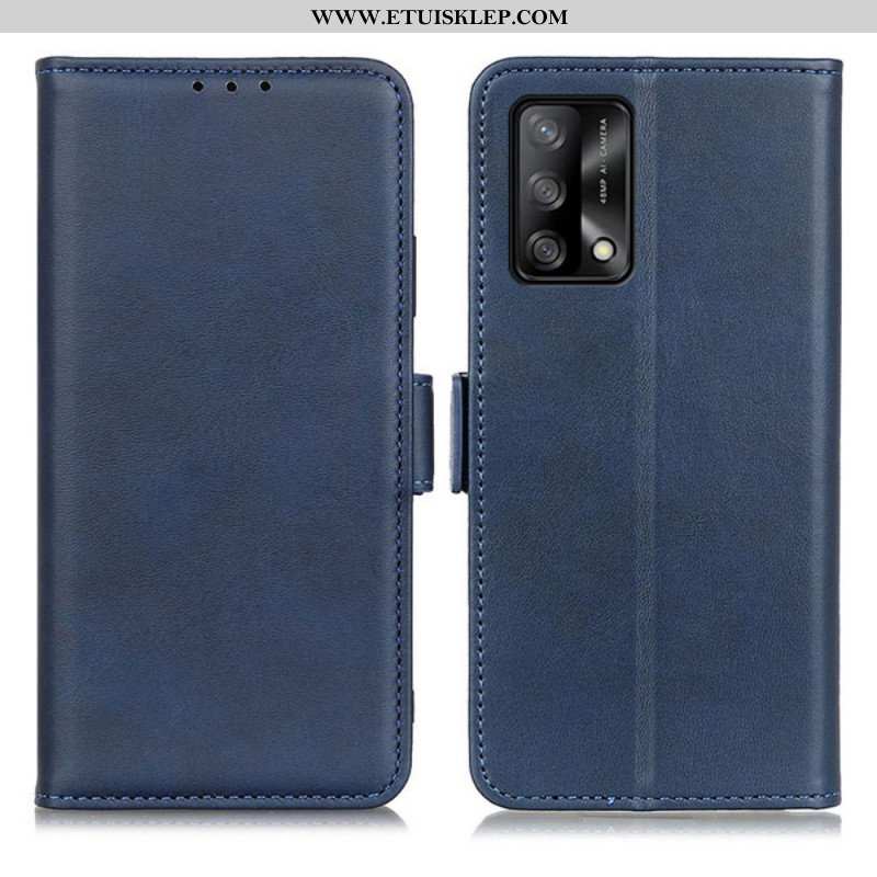 Etui Folio do Oppo A74 4G Skórzany Futerał Podwójna Klapa